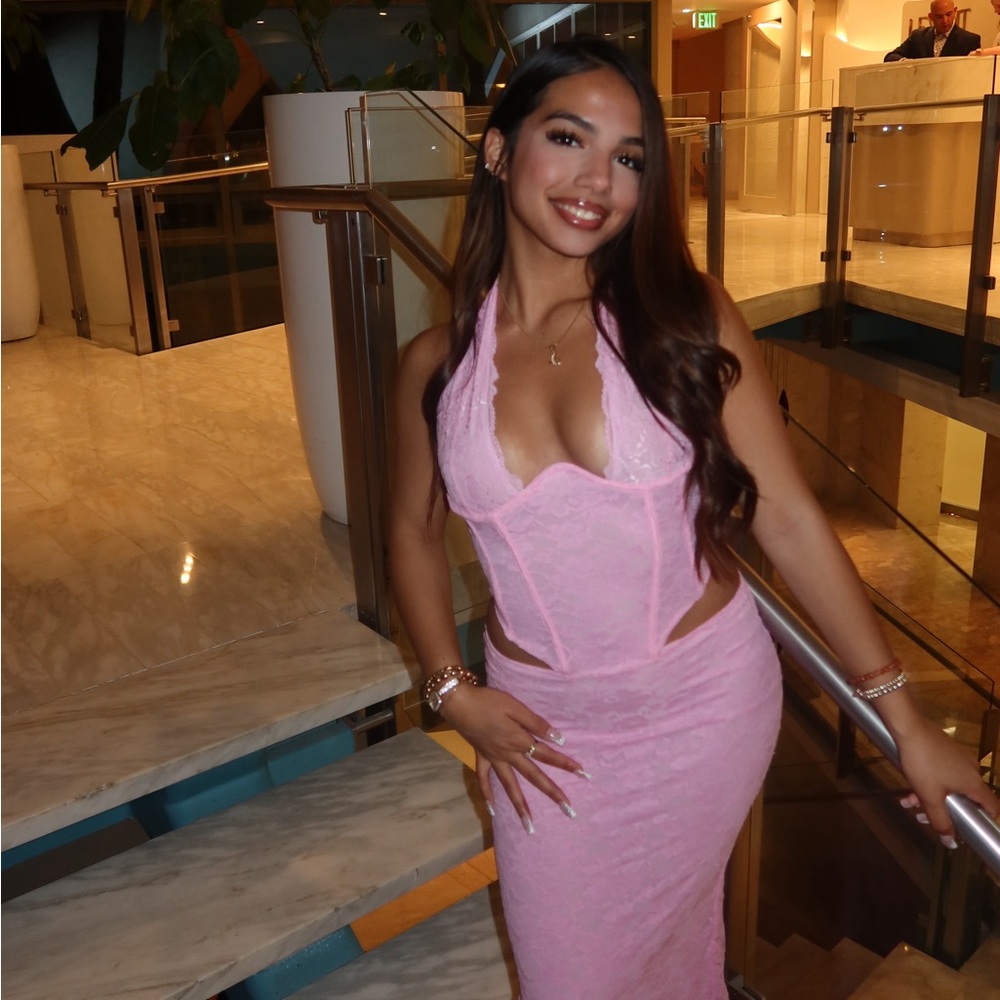 OUTCAST Pink Halter Dress